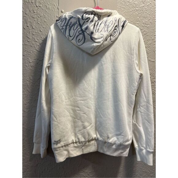 Fox Racing White Sherpa Full Zip Hoodie Size XL - Picture 9 of 11